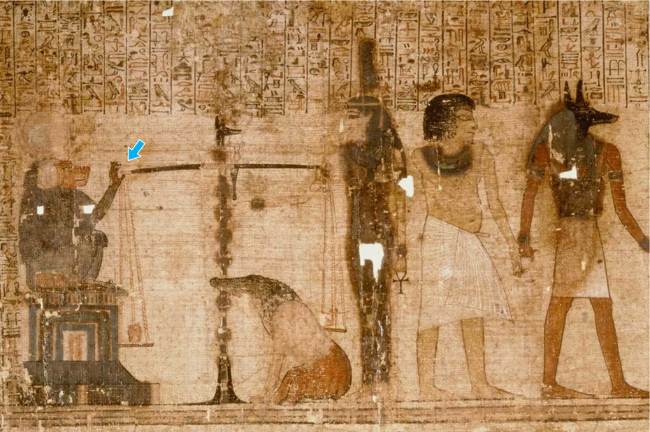 Weighing of the Heart Maat Scale Deceased Justice Ancient Egyptian Ceremony Temple Relief